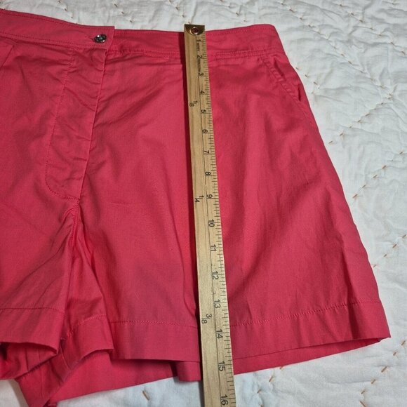 Michael Kors Shorts Womens Size 10 Salmon Pleated Front Pockets Bermuda 42 - Picture 6 of 9
